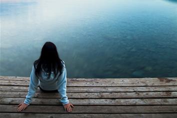 Woman at the lake